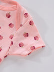 4PCS Newborn Infant Romper Short Sleeve Round Neck Cartoon Animal Flowers Print Bodysuit Onesies For Baby Boys And Girls Clothes