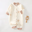 Baby Clothes Bodysuit&One Pieces Boys Girls Newborn Rompers Solid Color 100 Cotton 0-24M Long Sleeve Loungewear Outfit
