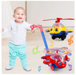 Baby Walker Toy Hand Push Toddler Toy Plane Car Toy Push Along Walking Toy for Kids Children Boys Girls Outdoor