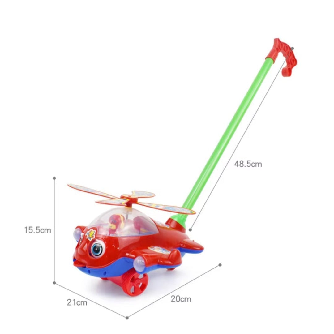 Baby Walker Toy Hand Push Toddler Toy Plane Car Toy Push Along Walking Toy for Kids Children Boys Girls Outdoor